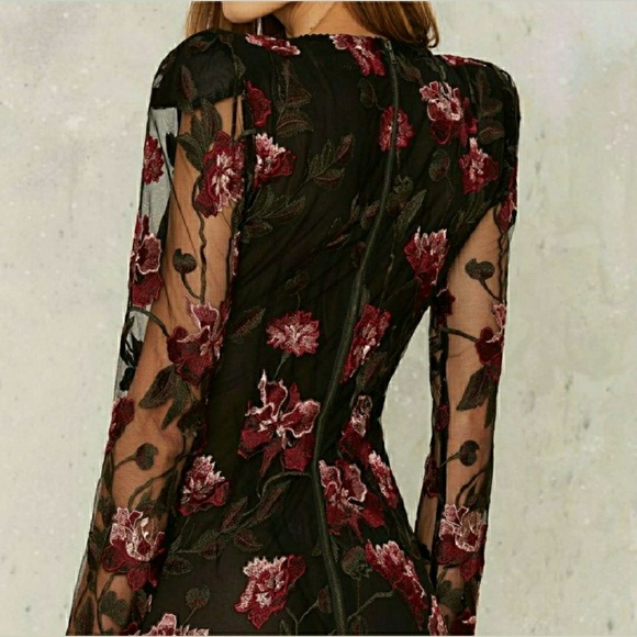 NEW Nasty Gal collection floral sheer dress - Picture 5 of 8